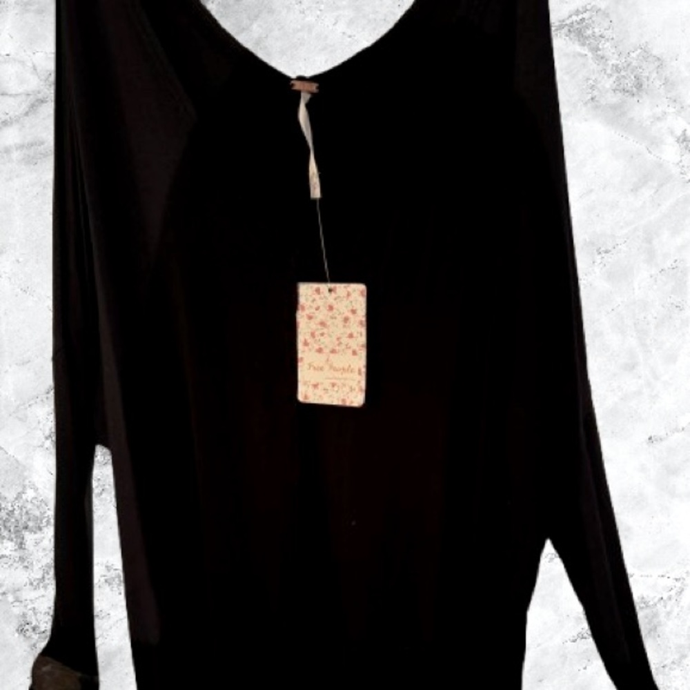 Free People Moonshine Long Sleeve V-Neck Tunic Top NWT - Picture 6 of 8